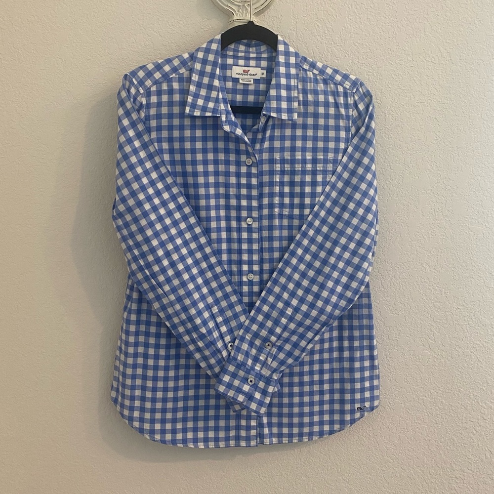 Vineyard Vines Button Down Shirt - Light Blue Plaid Check